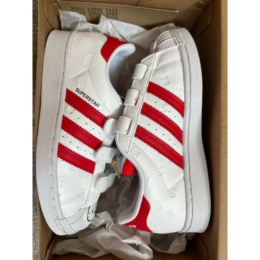 NIB❤️Adidas X Hello Kitty Superstar Kids Sneaker shoes sz2.5
